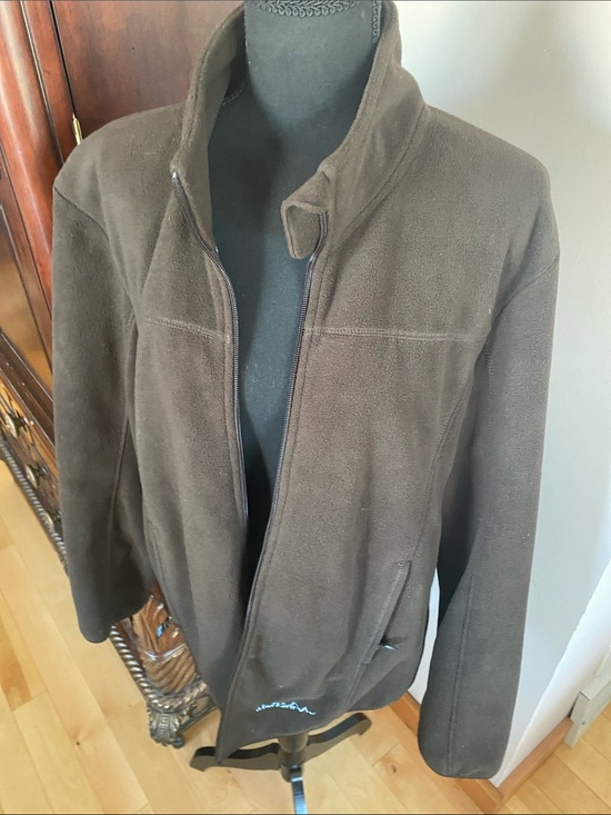 Windriver Jackets & Blazers - Brown Full-Zip Fleece Jacket